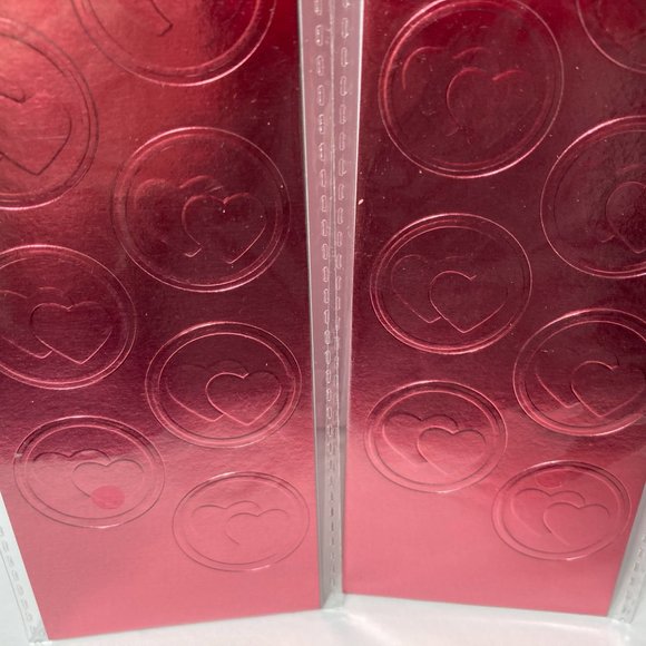 Double Heart Seals Pink Stickers for Cards Crafts - Picture 9 of 13